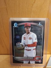 2025 Bowman Chrome Liberts Aponte 1st Black Refractor /10 Reds