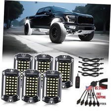 Full Angle Pure White LED Rock Lights for Golf Cart ATV UTV 6 Pods White-28LEDs
