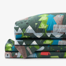 Company Kids Bear Camp Classic Cool Organic Cotton Percale Bed Sheet Set