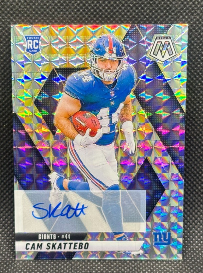 Cam Skattebo RC Auto Mosaic - 2025 Panini Mosaic Football - New York Giants #305