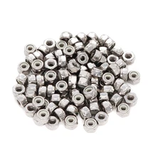 100Pcs 10-24 Nylock Self Lock Nuts Nylon Inserted 304 Stainless Steel, #10-24 Lo