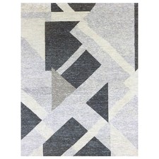11'10"x15'2" Gray Art Deco Collection Wool Hand Knotted Oversized Rug R79399