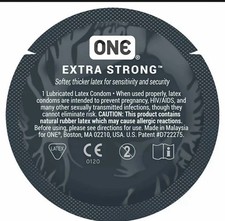 ONE Extra Strong Thick Durable Lubricated Latex Bulk Condoms 50 Pack