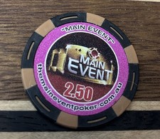 888 Poker League Main Event $2.50 Casino Poker Gaming Chip