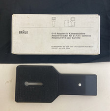 Support adaptateur Braun 6X6 neuf ancien stock pour appareils photo 2 1/4" x 2 1/4" en boîte