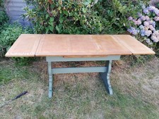 Ercol Extending Dining Table Draw Leaf Kitchen Cottage Farmhouse green legs