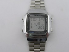 Vintage Casio LCD Mens Watch w/ Band Multifunction 2519 A178W Working