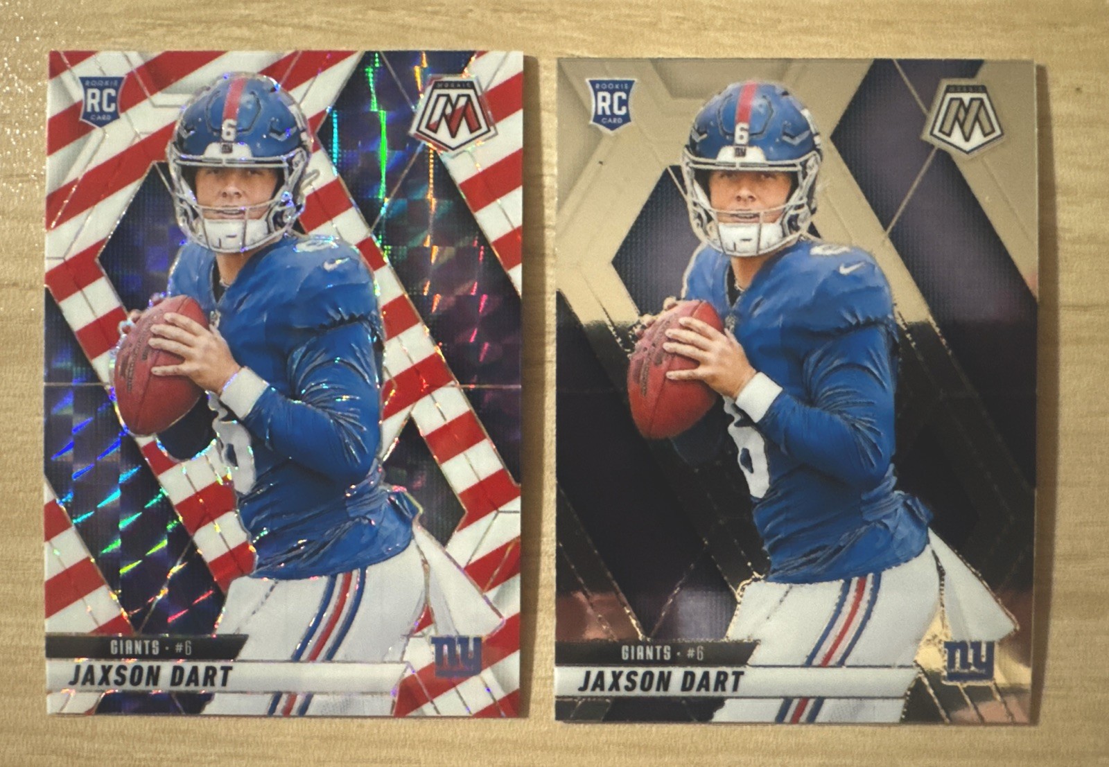 Jaxson Dart 2025 Mosaic Red White Holiday Candy Cane Stripe Prizm & Base RC #362