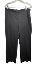 Talbots Size 10 Dress Pants Womens Hollywood Black Flat Front Straight Classic