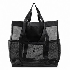 Mesh Tote Bag Reinforced Mesh Beach Bag Long-Lasting for Pool