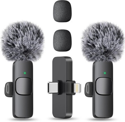 MAYBESTA Wireless Mini Microphone for iPhone Android 2 Pack