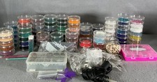 HUGE LOT- 80  Cylinders Containers Beads Jewelry Crafting