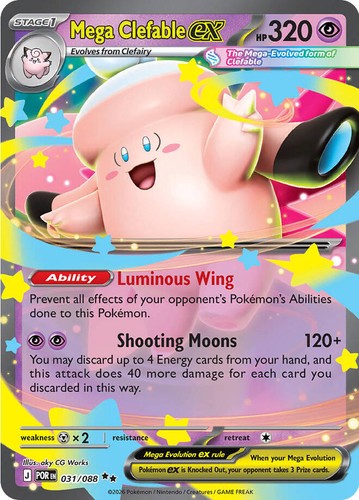PSA 10 Mega Clefable ex SAR 112/080 M3 MEGA Pokemon Japanese Nihil