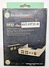 SilverStone FP32 Aluminum USB/1394/Audio Panel Black SST-FP32-B