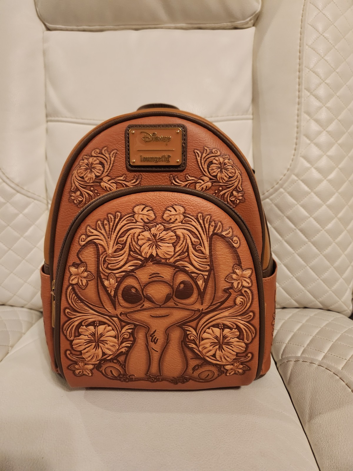 Loungefly Disney Lilo & Stitch Tonal Stitch Carving Mini Backpack