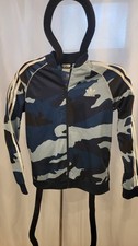Adidas Blue Camouflage Youth Full-zip Tracksuit Jacket. Size Large 13-14Y 