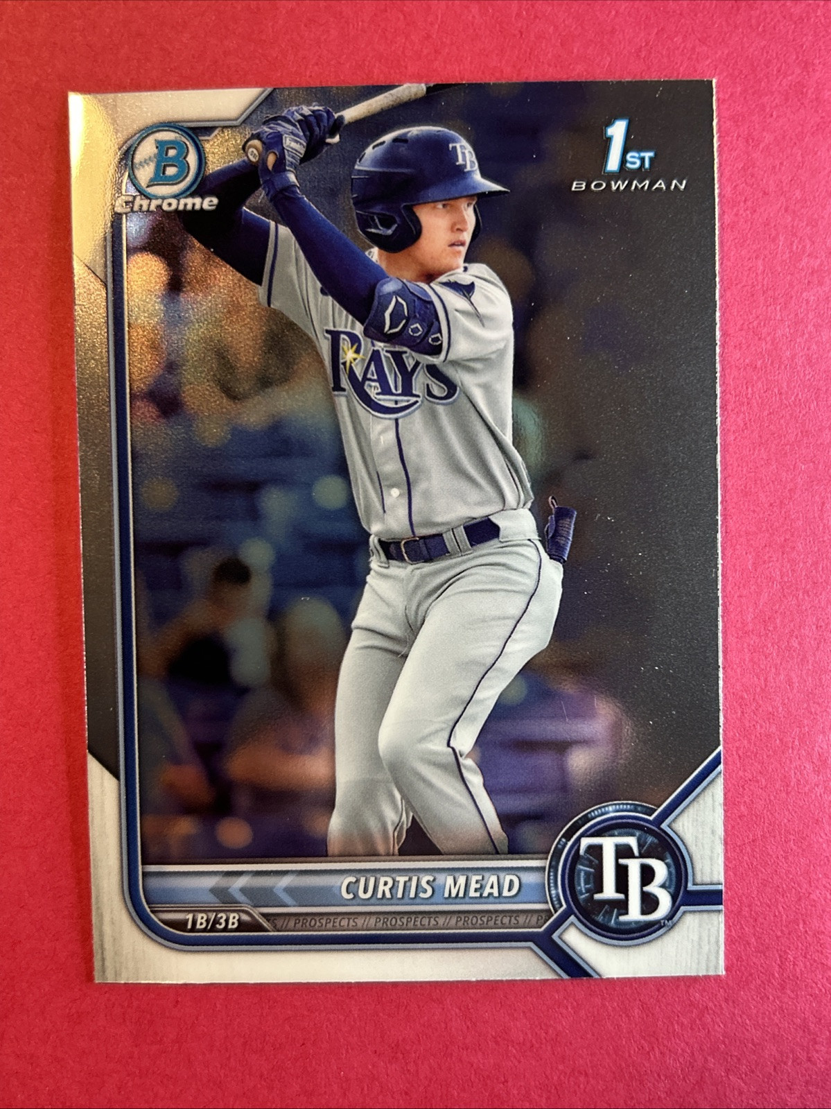 2022 Bowman Chrome 1st Prospect #BCP-10 Curtis Mead - Tampa Bay Rays