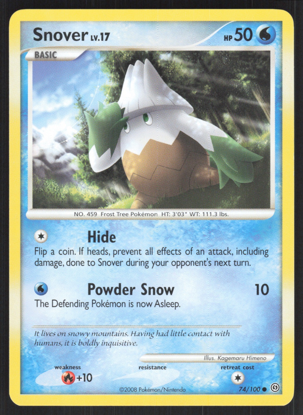 Snover 74/100 LP Stormfront Pokemon Card