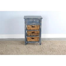 Sunny Designs Marina Ocean Blue Storage Table