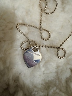 Supreme x Tiffany & Co. Sterling Silver Heart Pendant Ball Chain