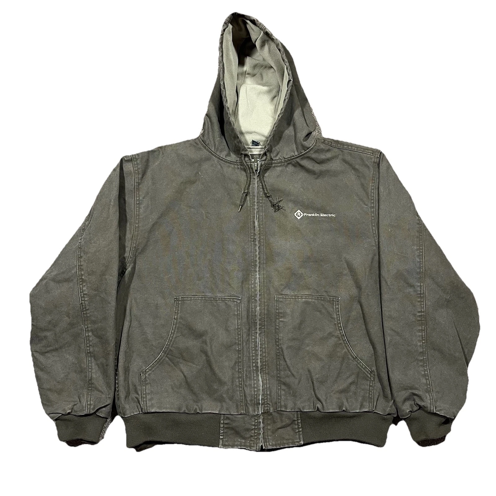 Destinations Workwear Brown Hooded Quilted Work Jacket XL