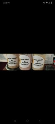 Sugar Scrubs by Courtney Exfoliating Sugar Body Scrub Jar, Beige
