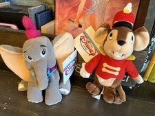 Lot of 2 Dumbo  Timothy Disney Store Mini Bean Bag Plush NEW with tags