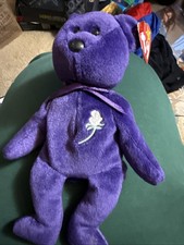 Ty Beanie Babies 1997 Princess Diana Bear Toy Purple Stuffed Animal