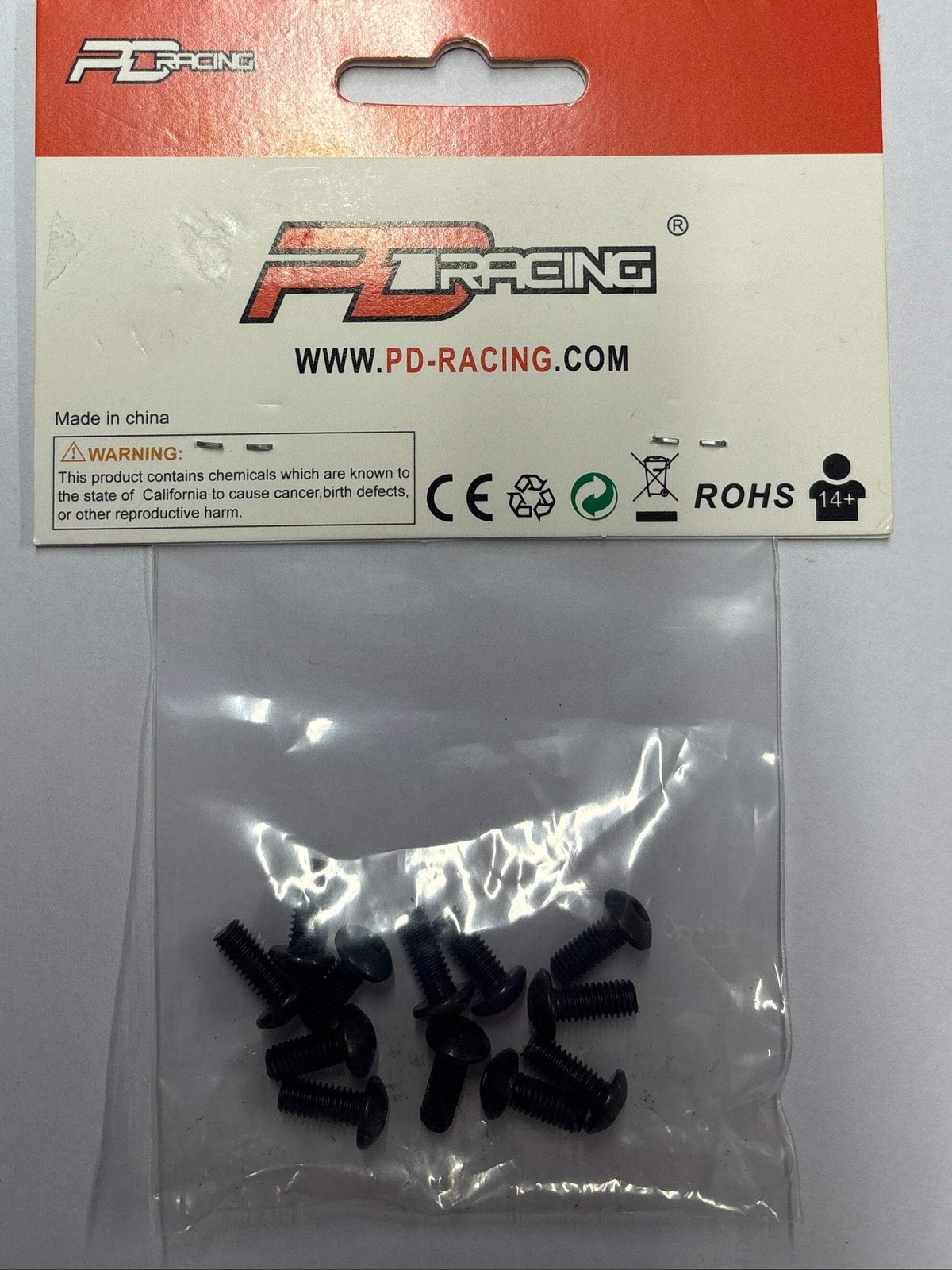 PD RACING SPARES - 1/10TH TK10 & TR10 - B head hex screw HM4*12 12pcs - PD861-08
