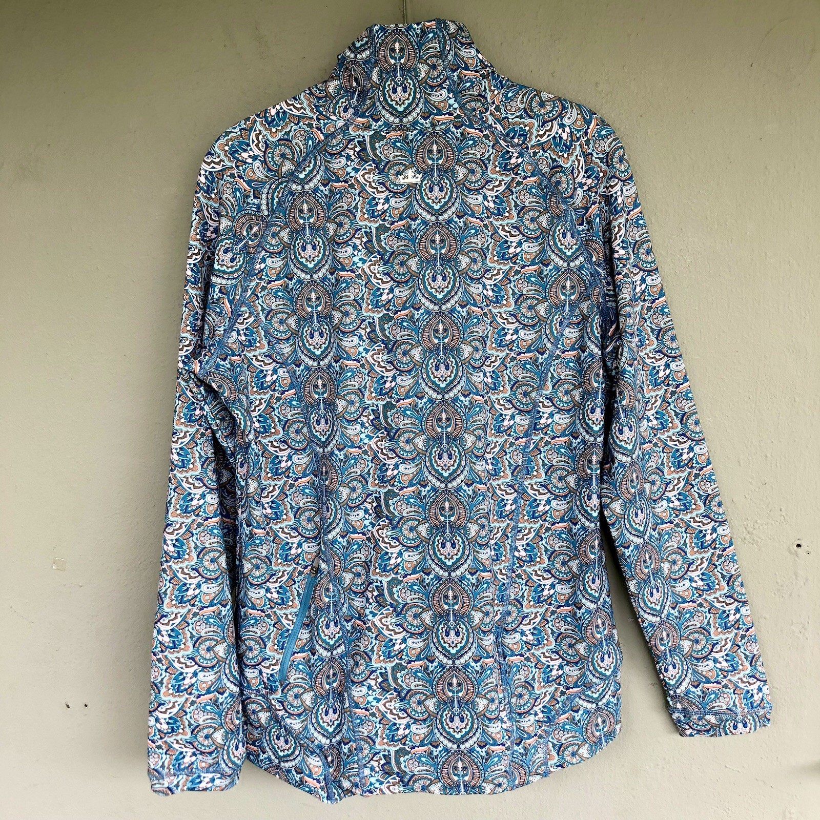 Peter Millar Performance Zip Up Jacket L Teal Pai… - image 8