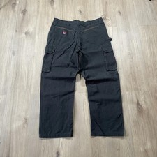 Wrangler Black Carpenter Canvas Workwear Pants W38 L30