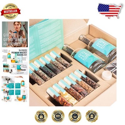 DIY Whiskey Infusion Kit | Craft Unique Spirits | 12 Botanicals, Oak Chips, S...
