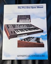 Sequential Circuits Pro-One BROCHURE, color, glossy, 4 pages, vintage original