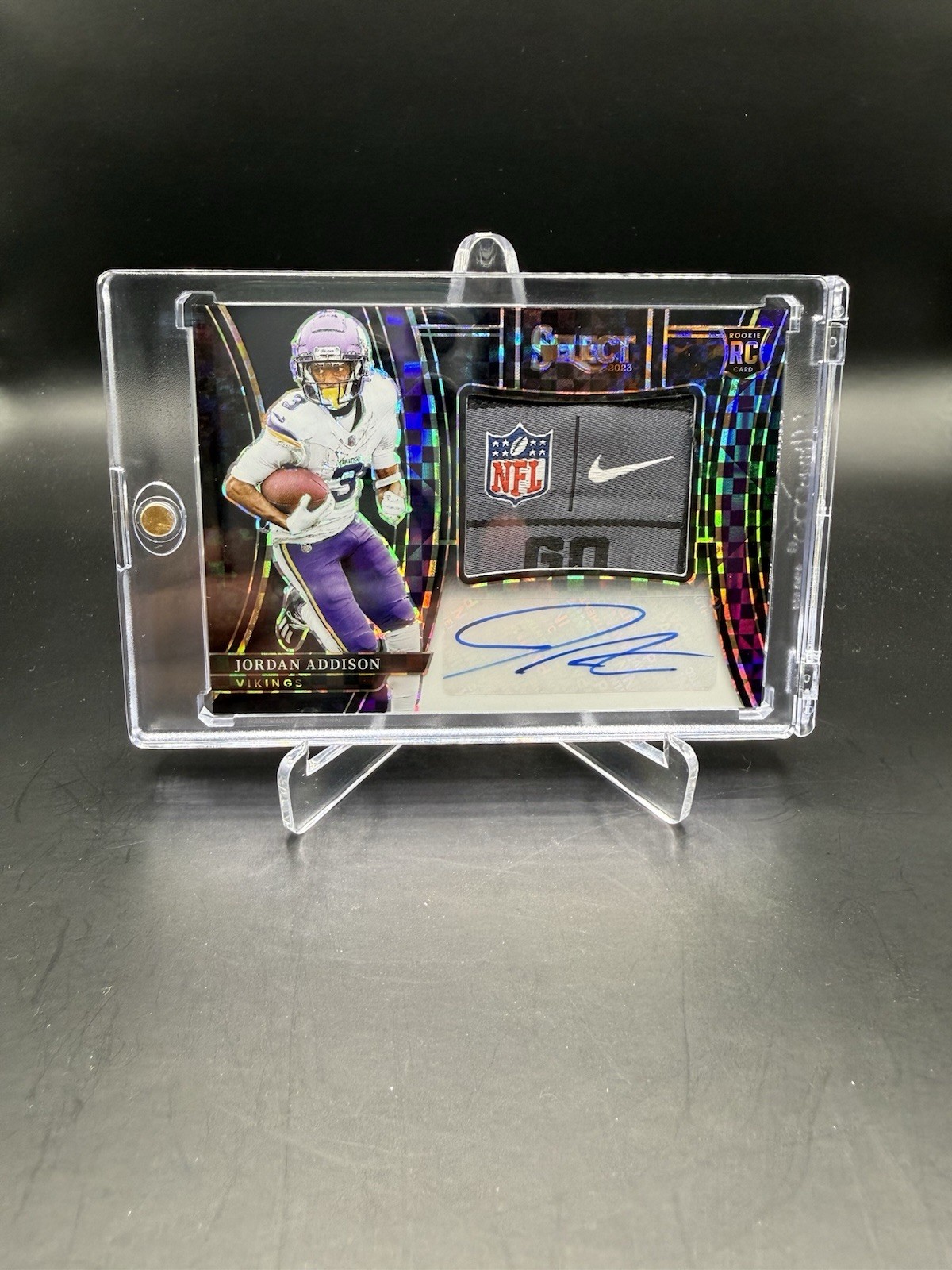 2023 Panini Select - Black Prizm Nike Laundry Tag Auto - Jordan Addison RC 1/1