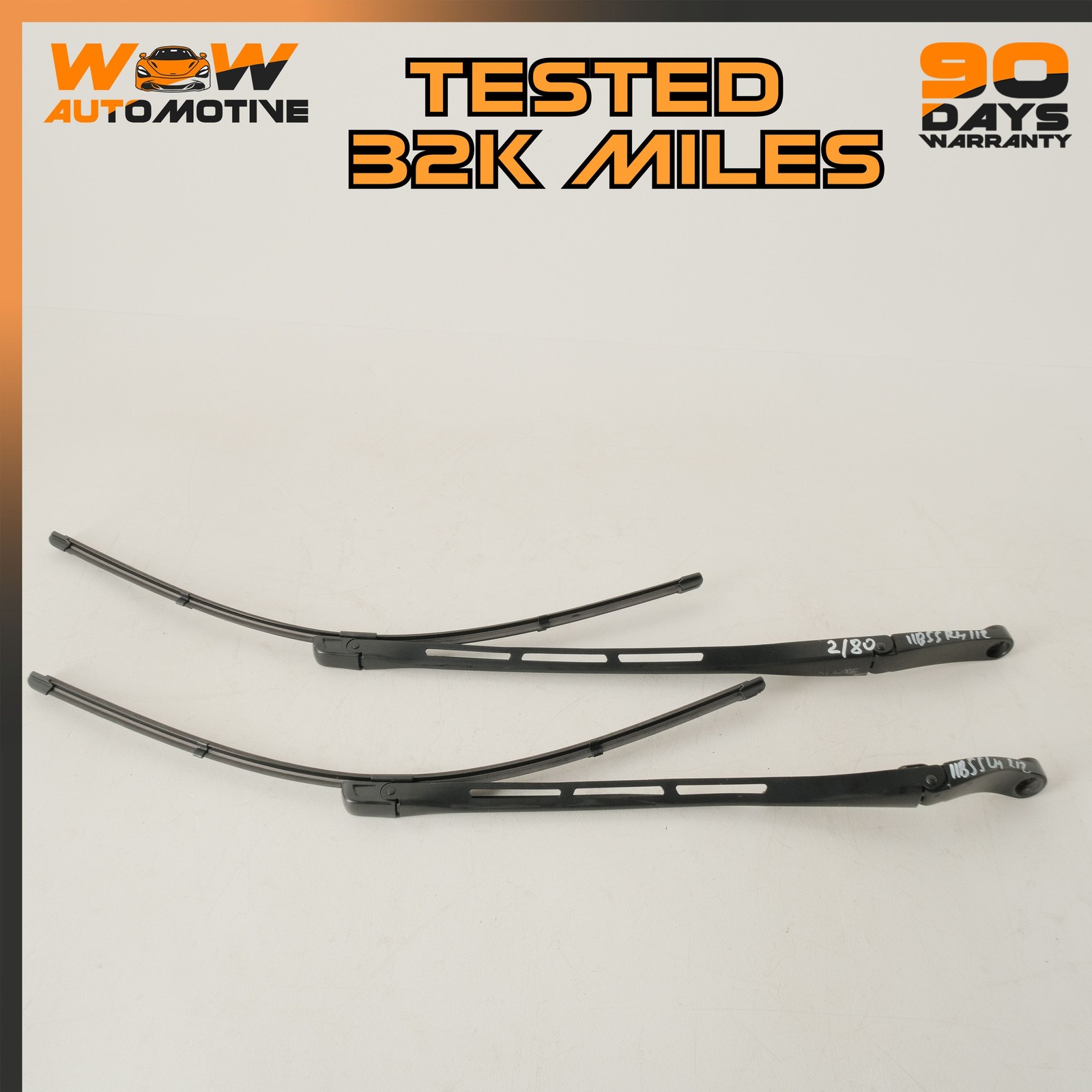 07-13 BENTLEY CONTINENTAL SUPERSPORTS WINDSHIELD WASHER WIPER ARM PAIR SET OEM