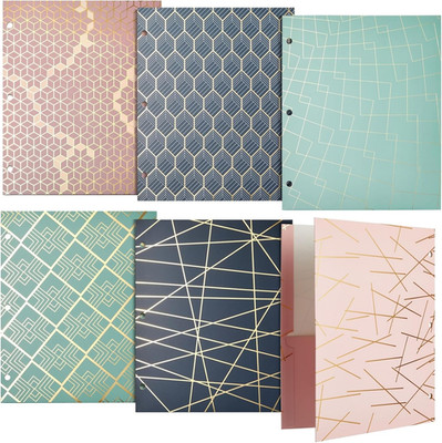 School Folders with Pockets - 3-Hole-Punched Pocket Folders - Binder-Compatible