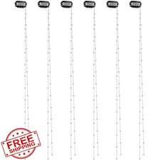 Silver Rhinestone Pearl Hair Chains for Braids, 6pc Jewelry