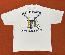 Vintage NWT Tommy Hilfiger Men Athletics T-Shirt 100 Cotton Made In USA SZ XXL