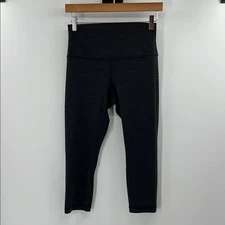 Lululemon Align Crop *21" - Stride Emboss Black - 8