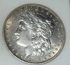 JB RFM 86293 Silver Morgan Dollar 1897 S Uncirculated. Cleaned. Slabbed.