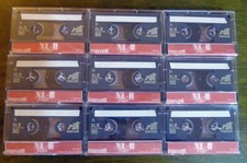 Audio cassettes; 9 x Maxell XLII C90; Type II; new inserts; Batch B