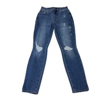 NWT Lucky Brand Bridgette High Rise Skinny Ankle Jeans Blue Distressed 0/25 L27