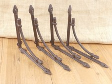 4 GRANDES Soportes de Estante Ménsulas Pared Hierro Fundido Rústico Granja 10" X 10"!!