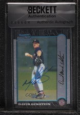 BAS 1999 Bowman Chrome David Eckstein #421 Seal of Authenticity Auto ow6