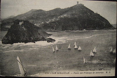 CPA Années 1920 SAN SEBASTIAN Paseo del Principe de Asturias Spanien