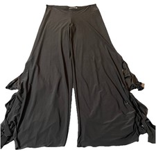 Dance America Ballroom Fringe Pants Womens Sz M Black Flared USA Made Whimsigoth