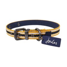 Joules Coastal Dog Collar - Extra Large - Navy Yellow