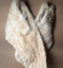 Vintage Huge Blonde Real Mink Fur Stole Wrap Shrug Jacket Glamorous Design MINT