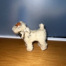 Vintage Foxy Wire Haired Terrier Mohair bell collar Mini 4.5 Steiff