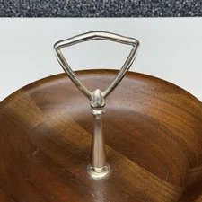 Vintage Heirloom Walnut Ware 7” Bowl w/ Triangular Handle Lebanon Supply Co USA